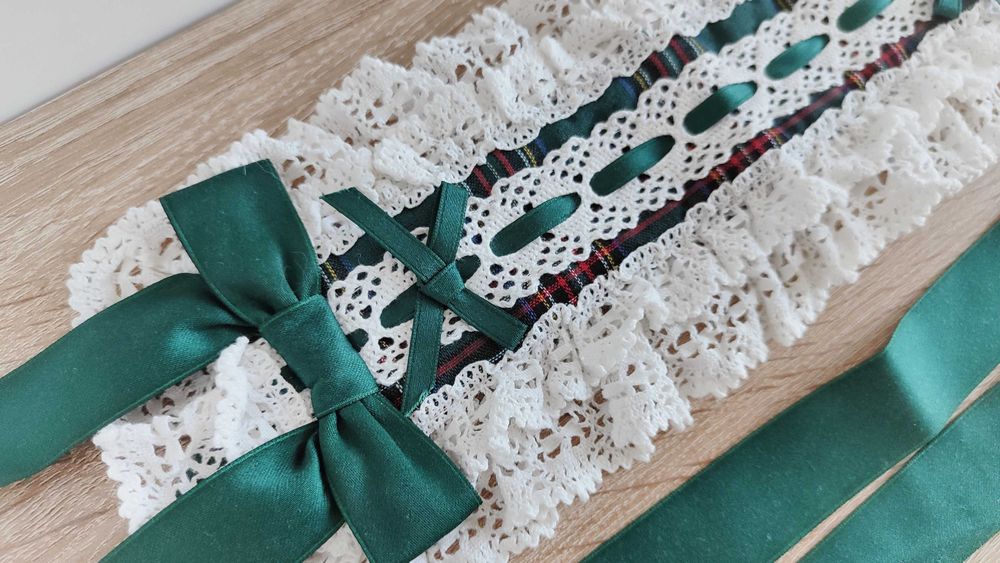 Хеддрес лоліта білий зелений чепець аксесуар для волосся аніме косплей