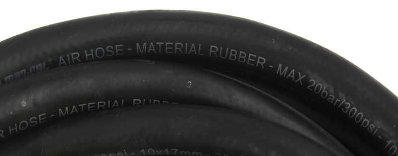 Шланг пневматический 10x17x10м резиновый с нитяным каркасом 20 бар