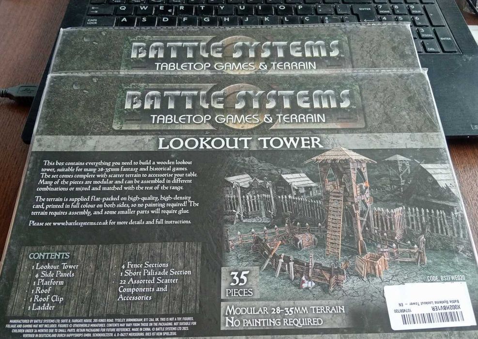 PACK 2 UNIDADES - Terreno Modular Battle Systems Lookout Tower (35 Peças) - NOVO / SELADO