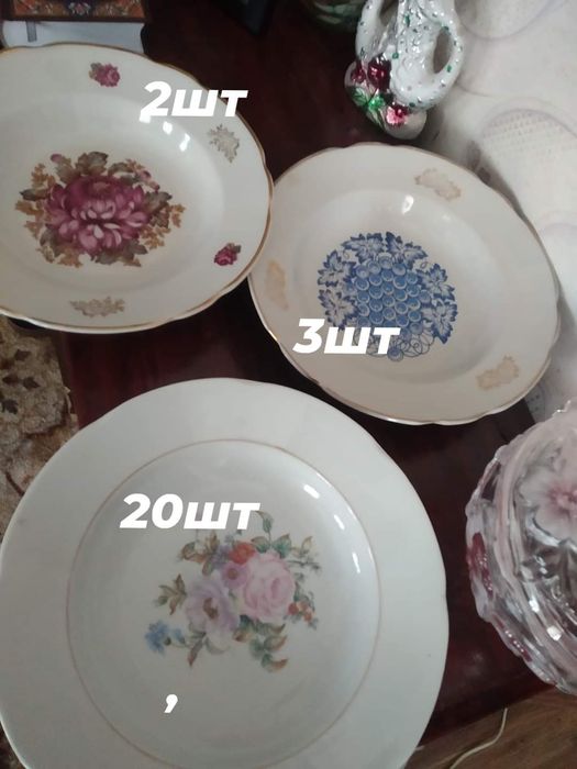 Фарфорові супові тарілки Коростень, Баранівка.