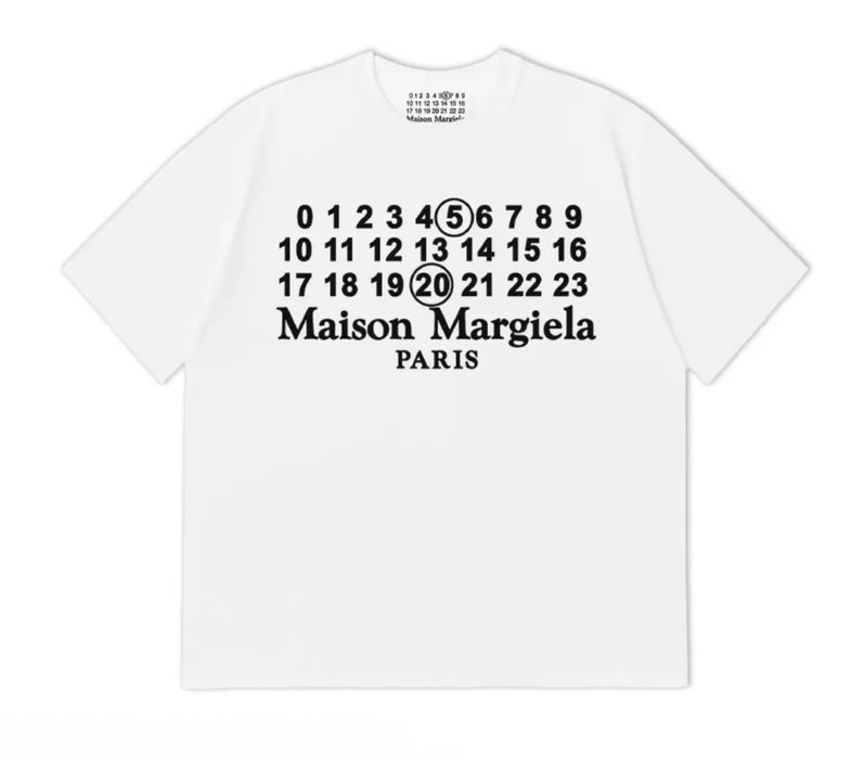 Футболки Maison Margiela Paris Унисекс черная белая марджела New Model