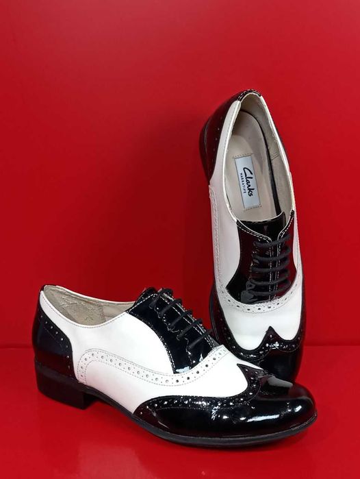 Кожаные женские туфли броги Clarks Оригинал