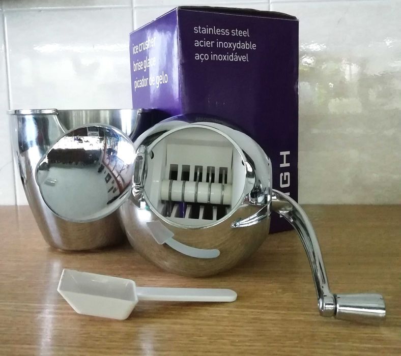 Triturador ou picador de gelo High em aço inoxidável manual