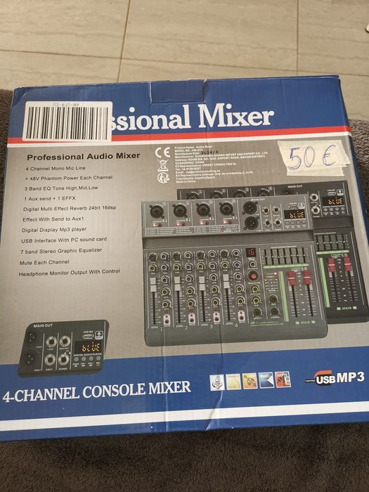 Mesa mistura 4 canais