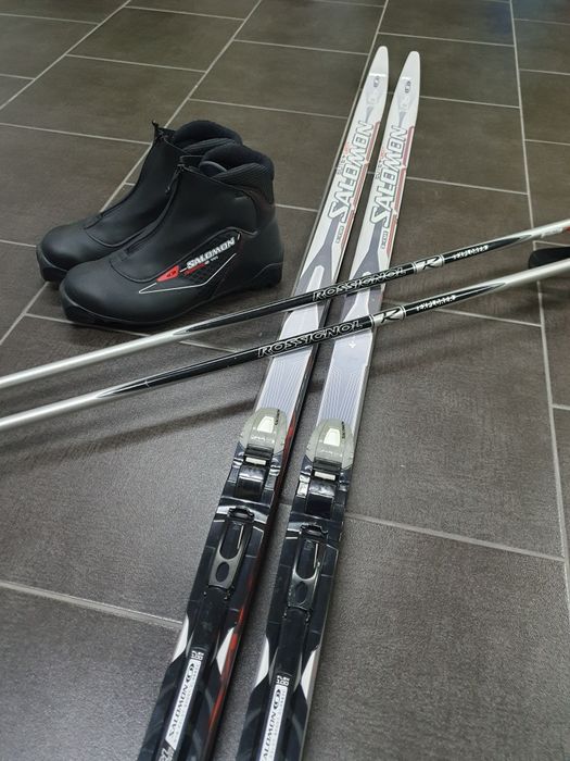 Narty biegówki Salomon+buty+kijki