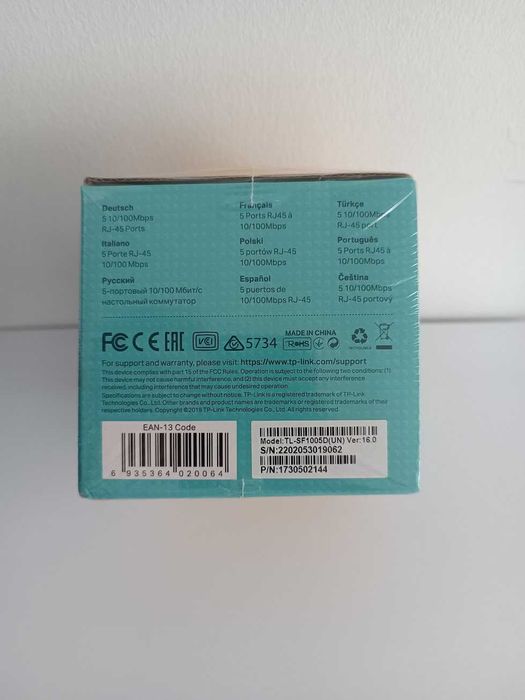 Novidade:Switch Rede TP-Link 5 Portas 10/100Mbps TL-SF1005D