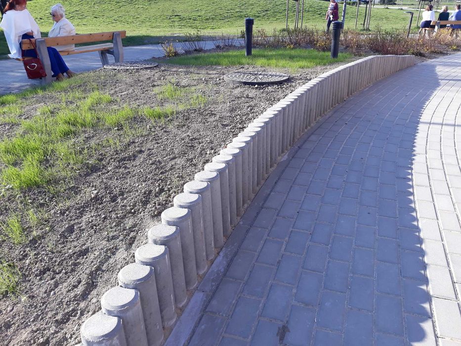 Palisada betonowa szara wysokość 40 cm fi 11