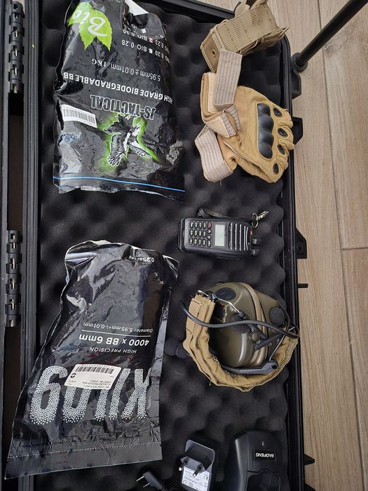 M4 airsoft com varios acessórios e extras