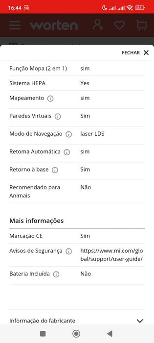 Robot Xiaomi S40 Pró c/ garantia 2 anos