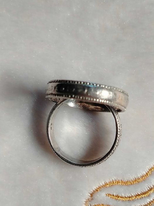 Srebro dwie obrączki ozdobne Vintge