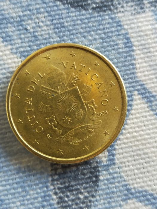 Moeda 0,50 cêntimos Vaticano 2024
