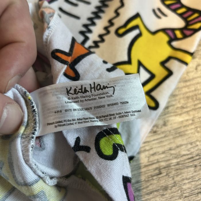 Biała męska koszulka Keith Haring designer t-shirt