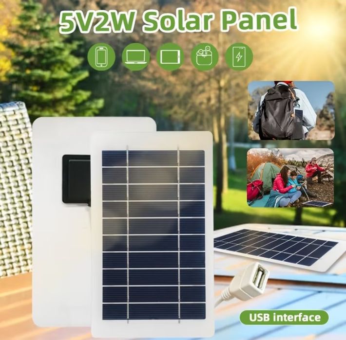 Carregador de Painel Solar 5V2W