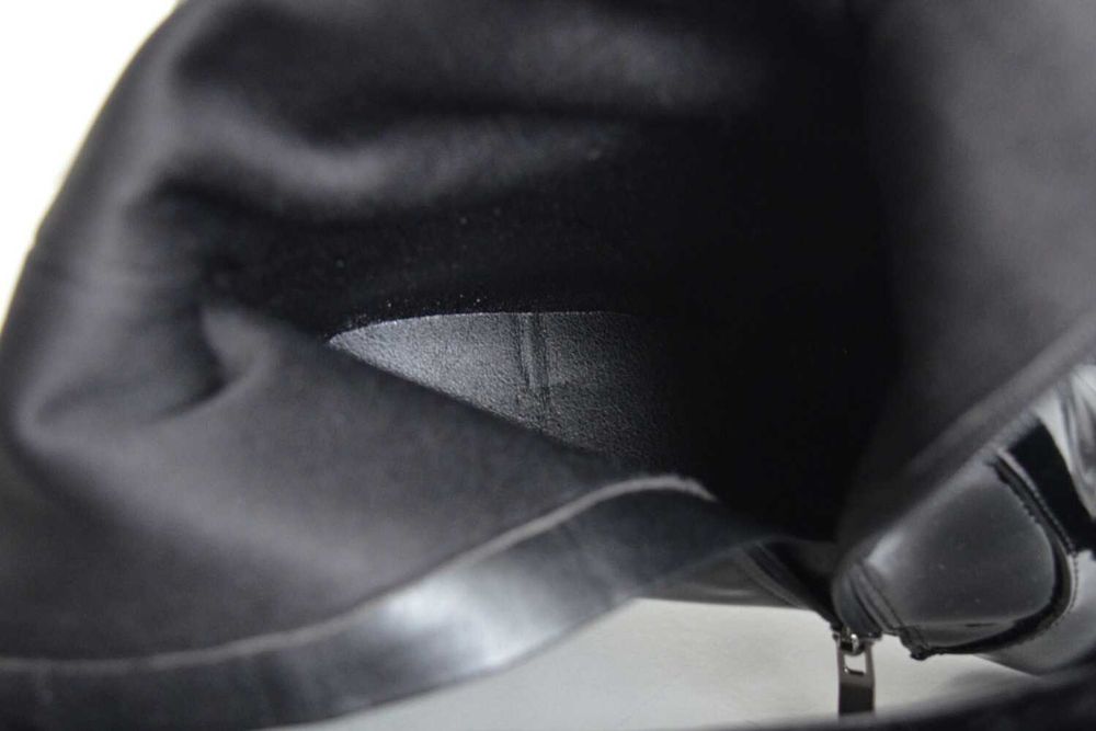 LAKIEROWANE kozaki Chiara Foscari do kolana na smukłej szpilce 41