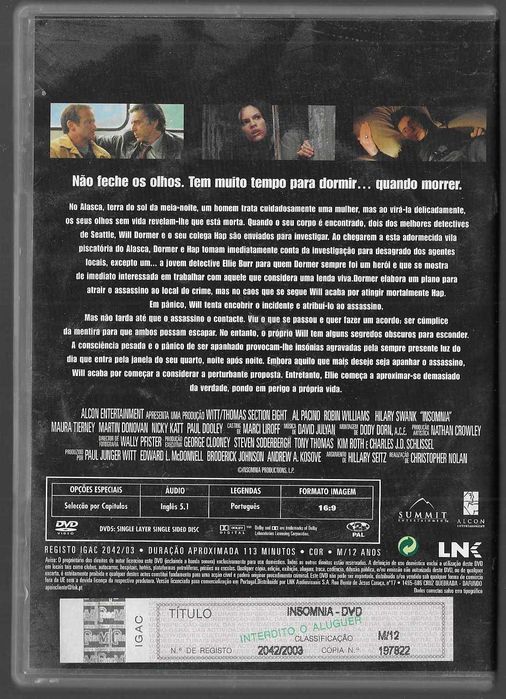 Christopher Nolan. Insomnia.