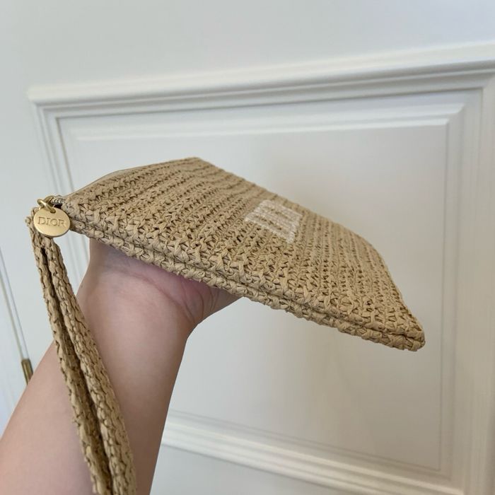 Плетена косметичка Dior Raffia
