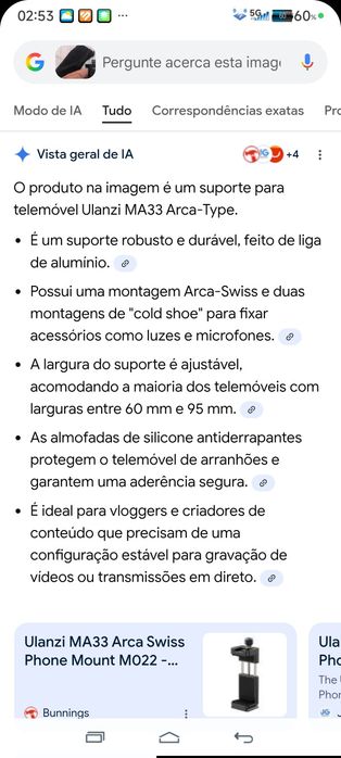 Suporte Ulanzi ma33 para Smartphones com bolsa de proteção Novo €10