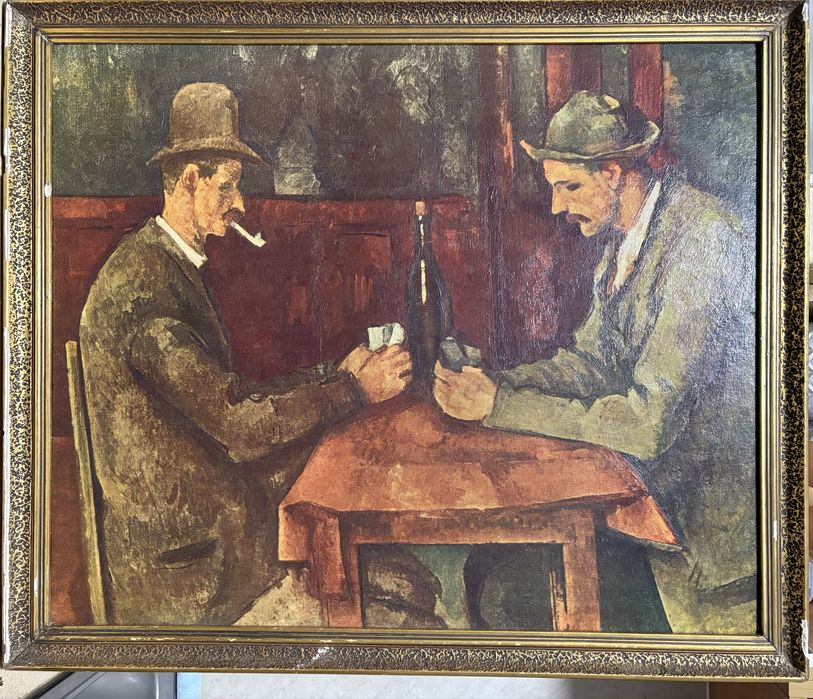 Former reproduction "The Card Players" by Paul Cézanne