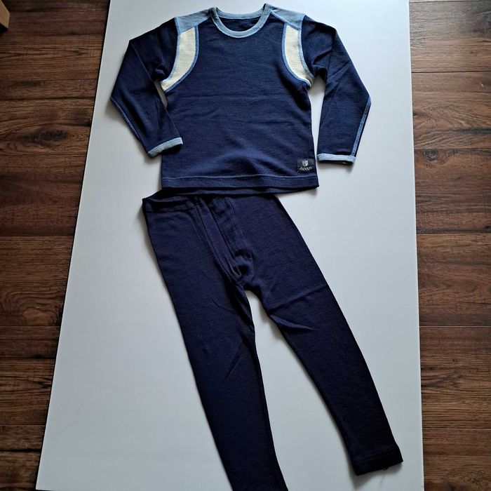 Komplet termiczny koszulka, legginsy/kalesony Janus, merino wool/wełna piżamka r. 98