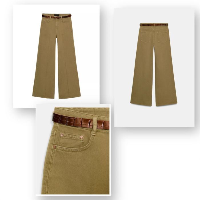 Джинси Zara wide leg з ременем