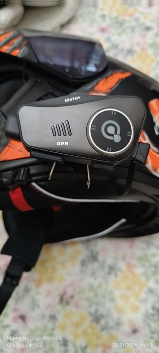 Câmera de capacete e intercomunicador