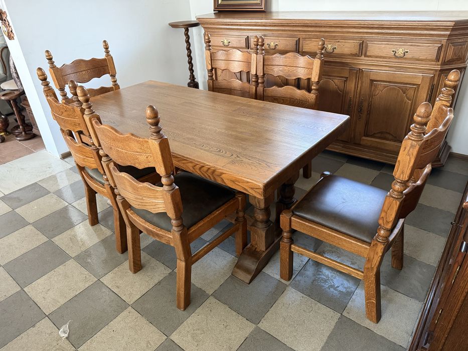 стіл прямокутний + 6 стільців