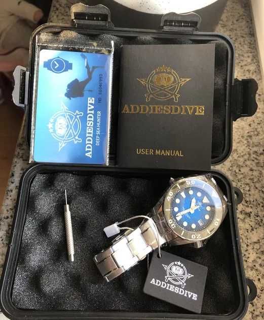 Zegarek ADDIESDIVE Diver szafir NOWY nie Seiko Turtle Manta SRPF77K1