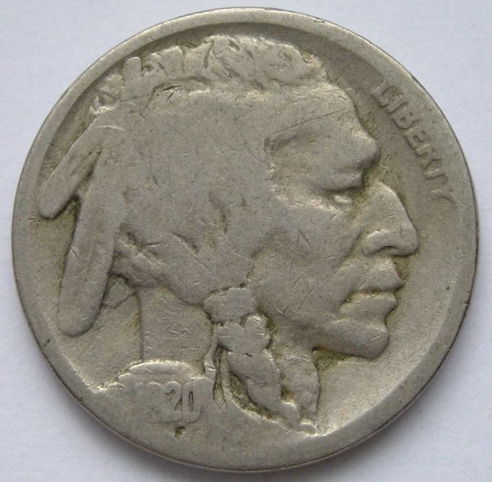 USA 5 centów 1920 - BIZON - Indianin