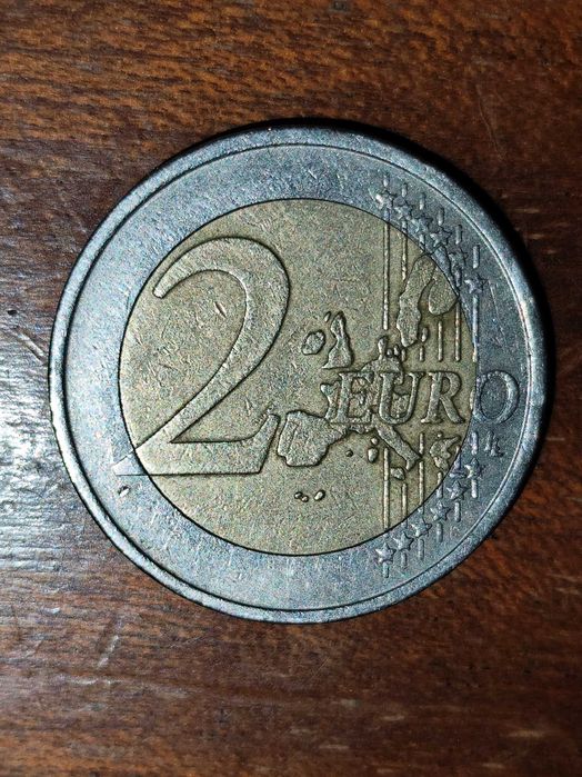 Moeda 2 euros Grécia rara com defeitos