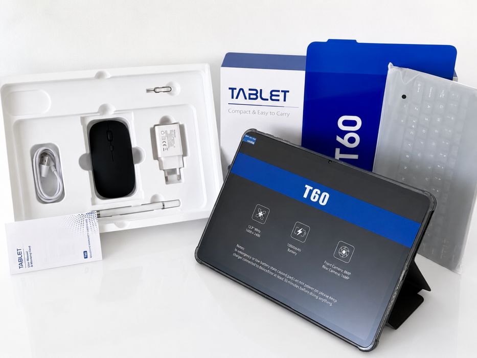 Новий Планшет TABWEE T60 12.2” 12+36 ГБ / 256 ГБ Android 15 (з клавіатурою, мишею, стилусом та чохлом)