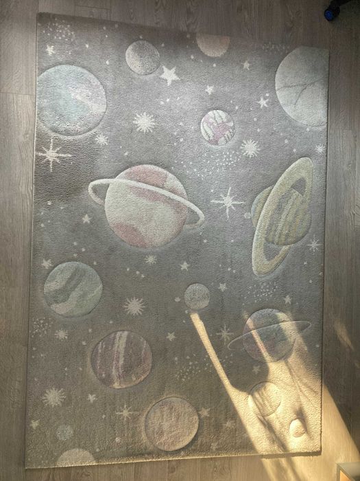 Dywan 3D w gwiazdy kosmos planety