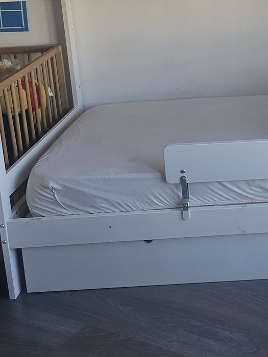 Beliche branco ikea MYDAL +Gavetão