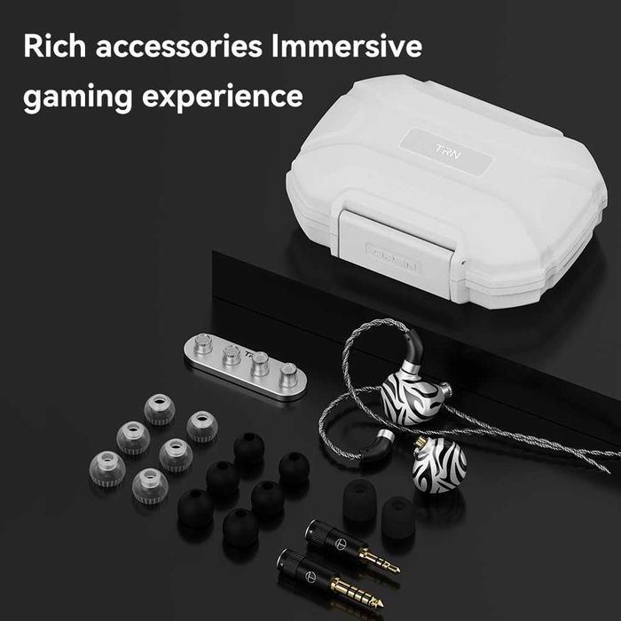 ‼️ TRN White Tiger - гибридные наушники (2DD+1Pla) с модульным кабелем