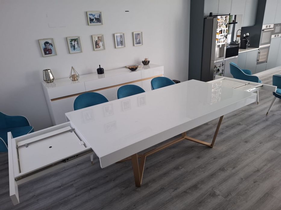 Sala de jantar completa nova com 8 cadeiras