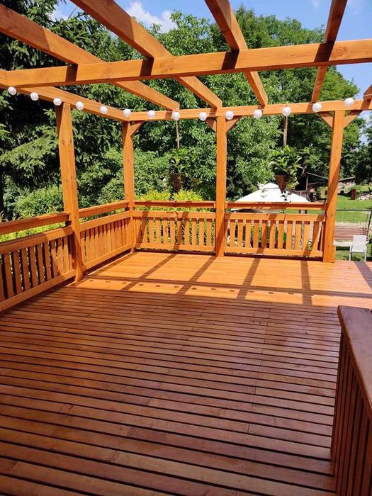 Barierka drewniana olchowa, Tarasy, Barierki, Żaluzje regulowane