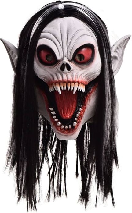 Maska Zombi Horror Demon Czerwone Oczy Wampir Kostium Karnawałowy