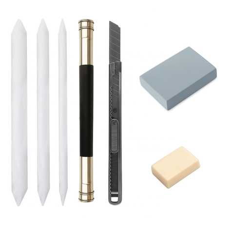 Zestaw do szkicowania rysowania profesjonalny ołówki węgle akcesoria