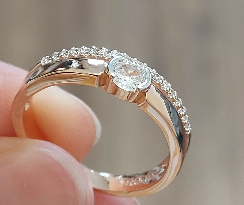 Pierścionek Różowe złoto gr.585 WYPRZEDAŻ!!!