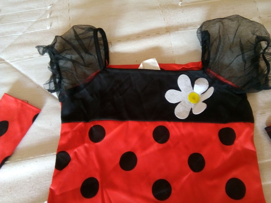 Roupa de carnaval 7/9 anos joaninha.