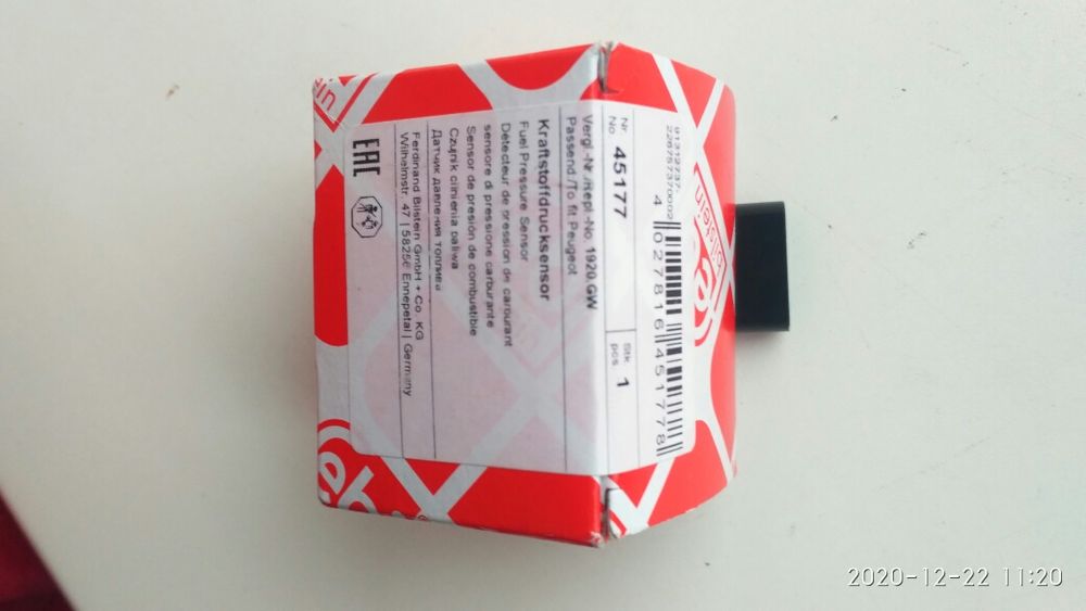 Febi Bilstein 37057 Датчик давления трубе,Датчик подачи топлива 45177