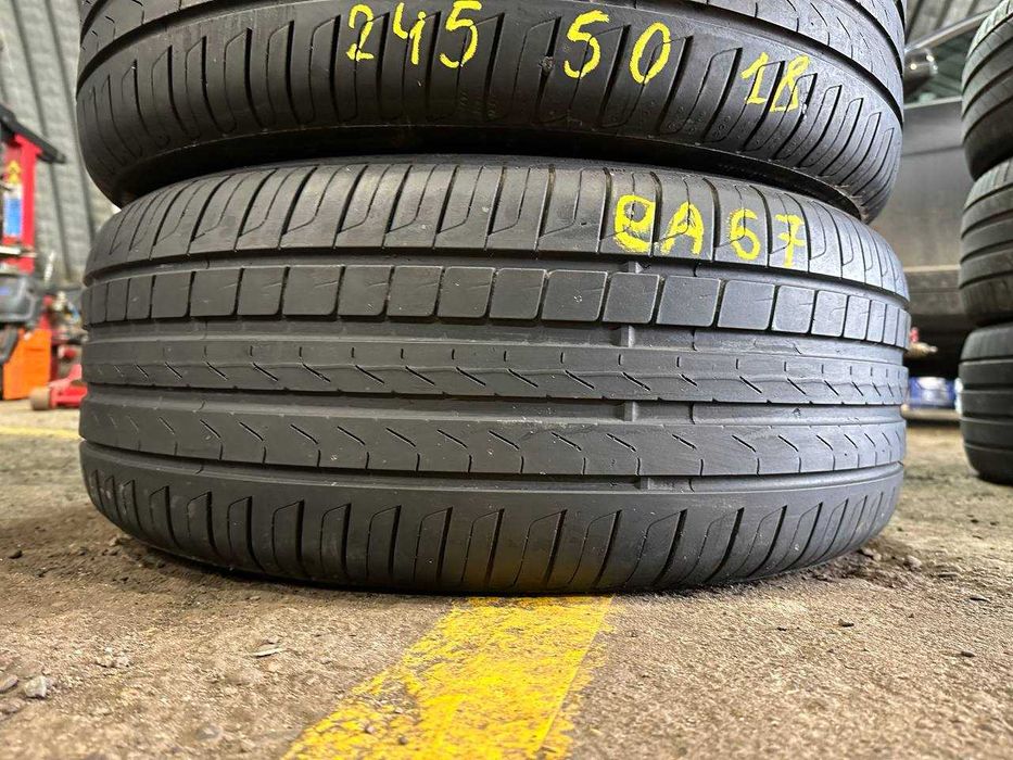 Шини б/у ЛІТО 245/50 R18 Pirelli Cinturato P7 75% пара R18 EA67-20