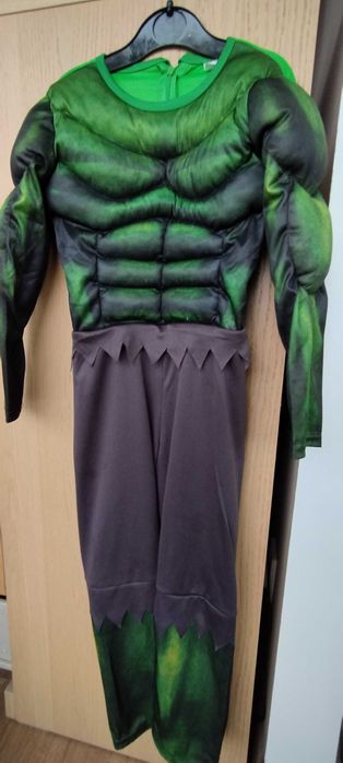 Przebranie, strój karnawałowy, Halloween HULK, r. 110/116 jak Nowy