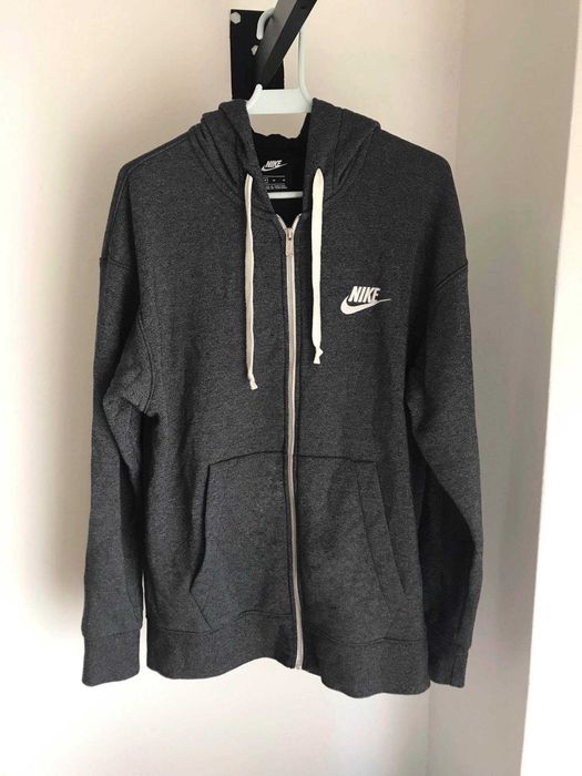casaco nike fato de treino futebol desporto M cinzento hoodie blusao sweatshirt