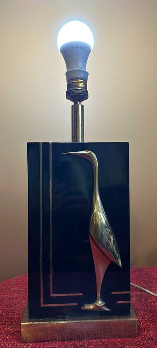 Candeeiro Flamingo Regency anos 70, Madeira e Latão