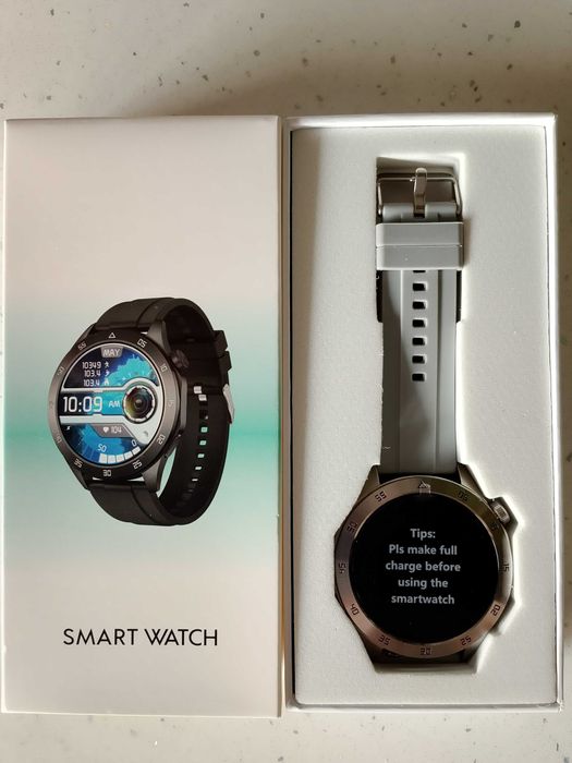 Mocny inteligentny smartwatch fitnes wyświetlacz 3.85cm bateria 350mAh