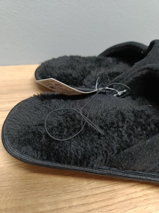 #kapcie ciapki męskie 40/41 czarne ciepłe