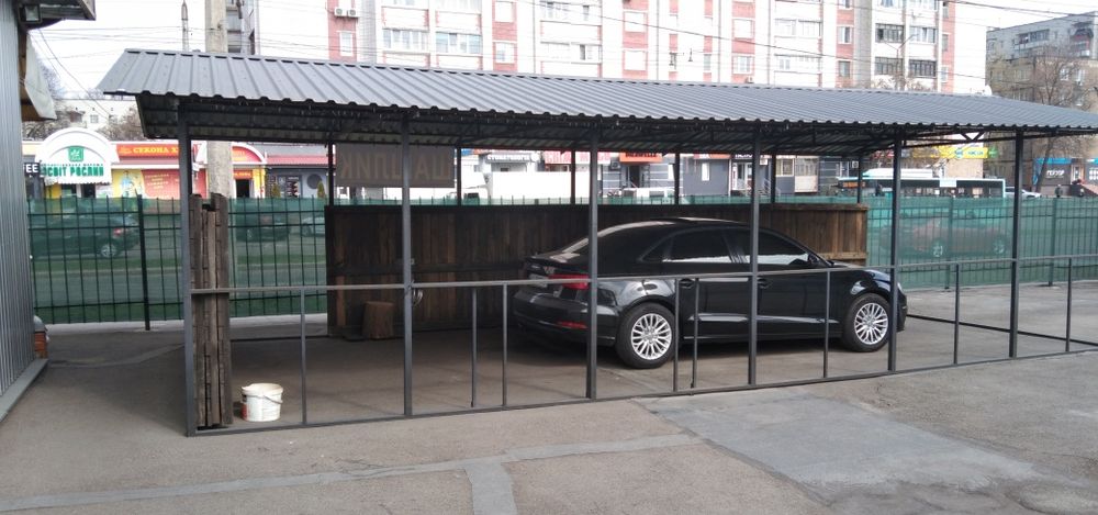 Навес двухскатный для гаража и т.д