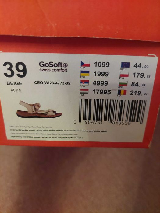 Sandały Go Soft nowe 39