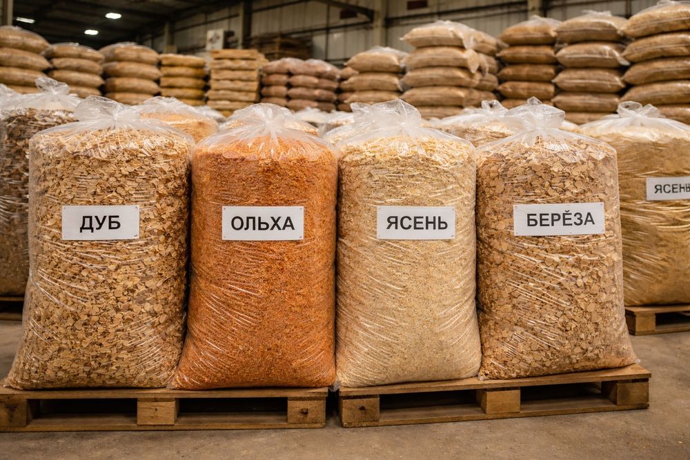 Опилка, стружка древесная Дуб, ясень,  ольха в мешках.  Доставка  в  Харькове.