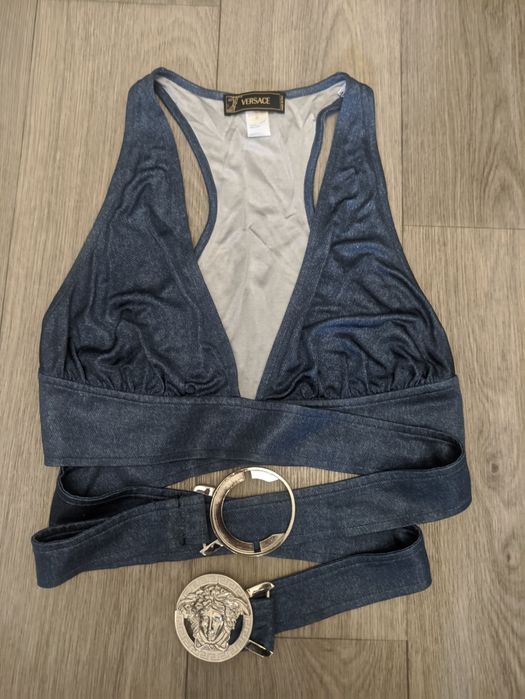 Топ Versace, брюки, юбка